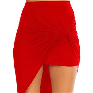 Drape Up High Low Short Pencil Skirt